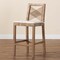 Bali & Pari Poltak Modern Bohemian Grey Natural Kubu Rattan and Mahogany Wood Counter Stool 245-13717-ZORO - alternate 9